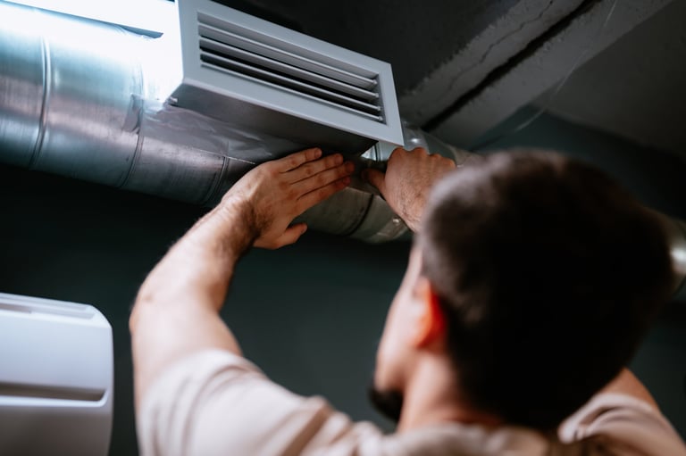 HVAC technician working